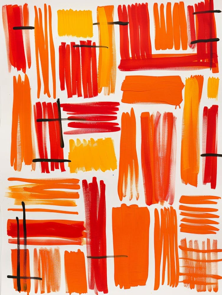 Orange Brushstrokes 1