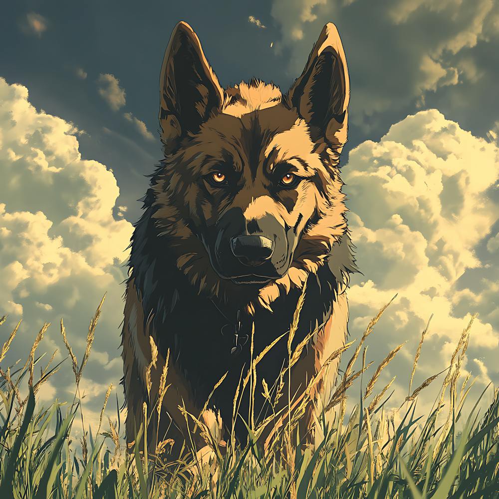 Giant Angry German Shepherd Dog 5