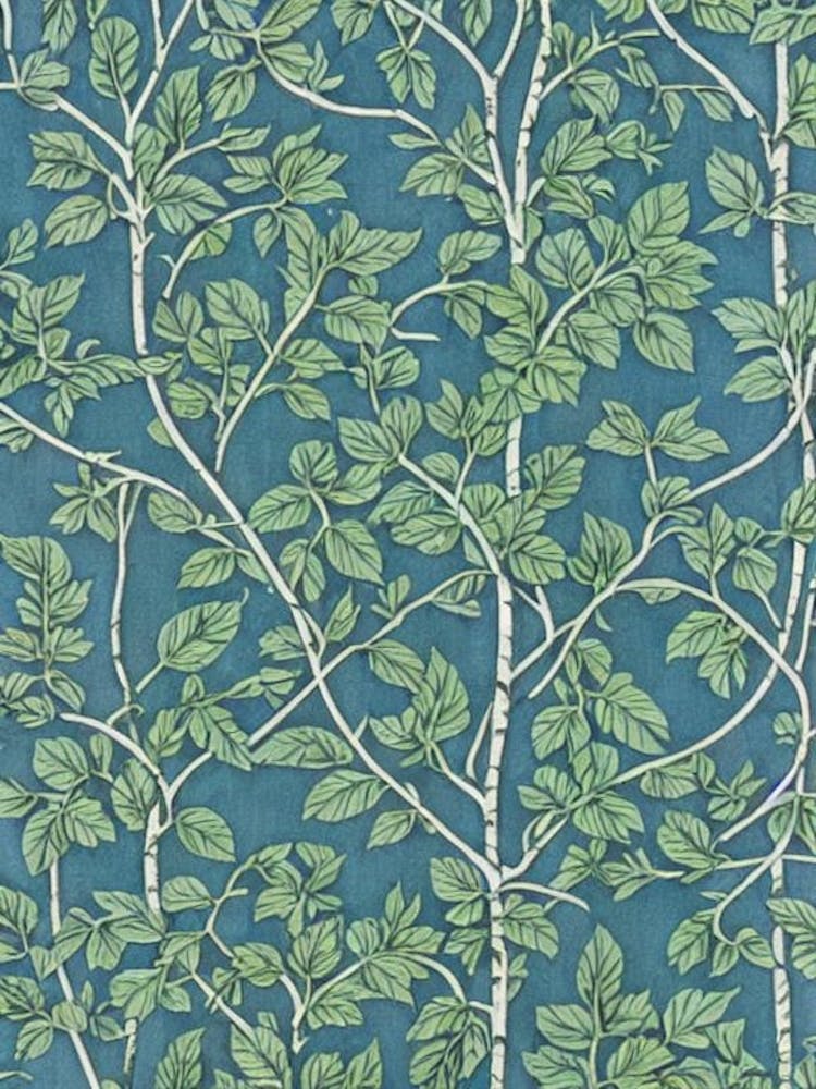 Paper Birch 2 tree Vintage Botanical