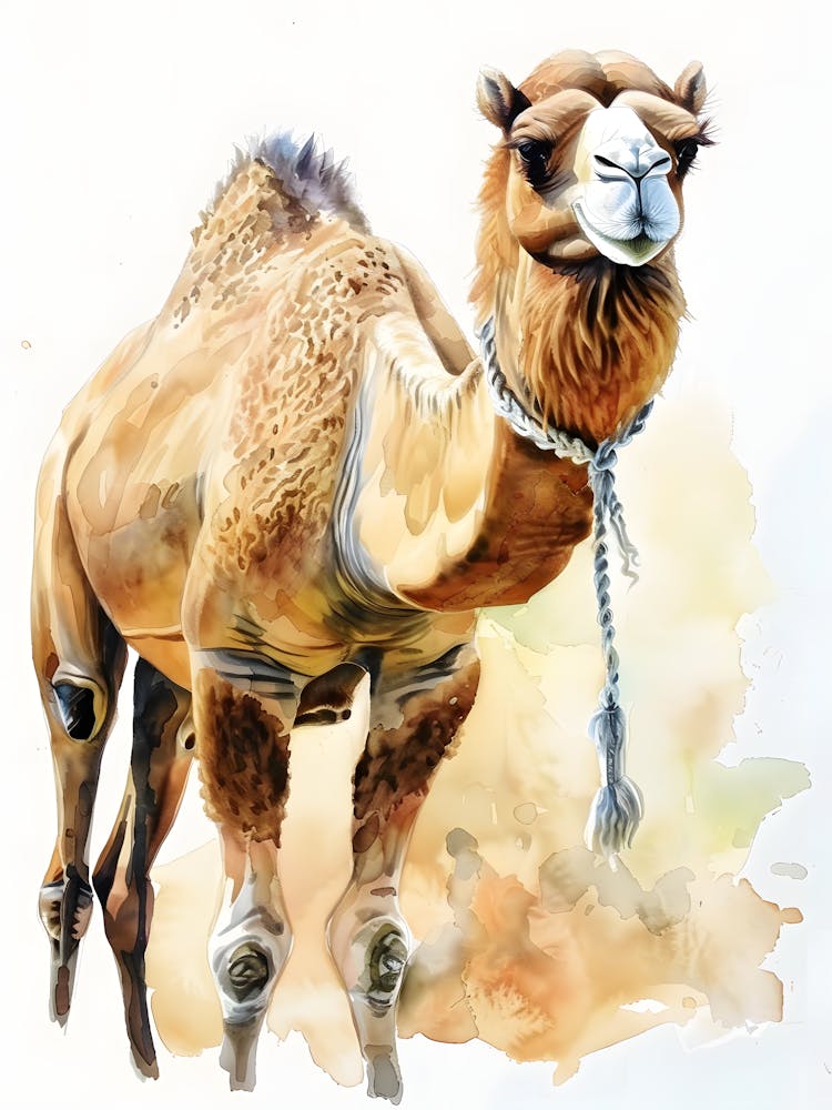 Camel Watercolor Painting