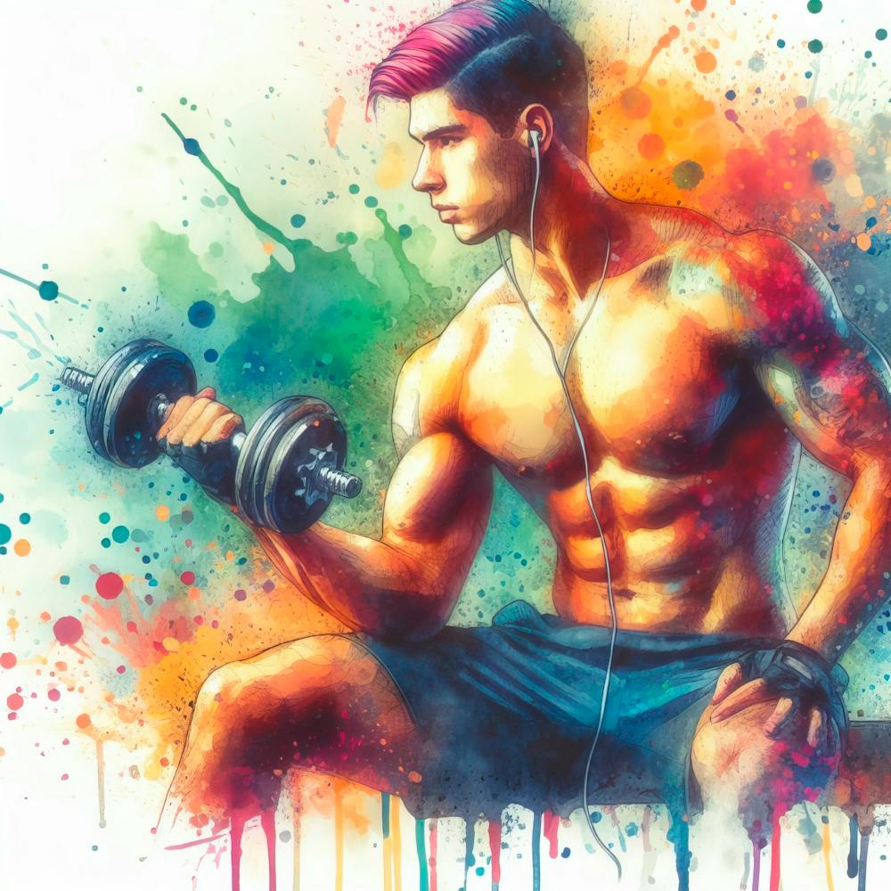 Man With Dumbbells 2