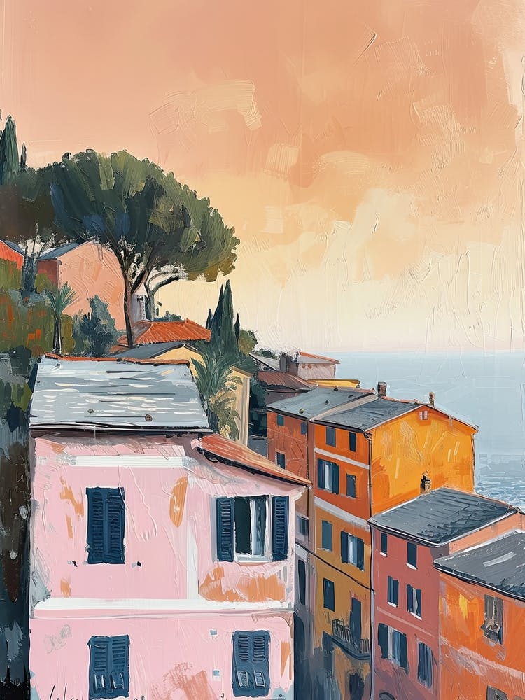 Portofino Rooftops Morning Skyline 4