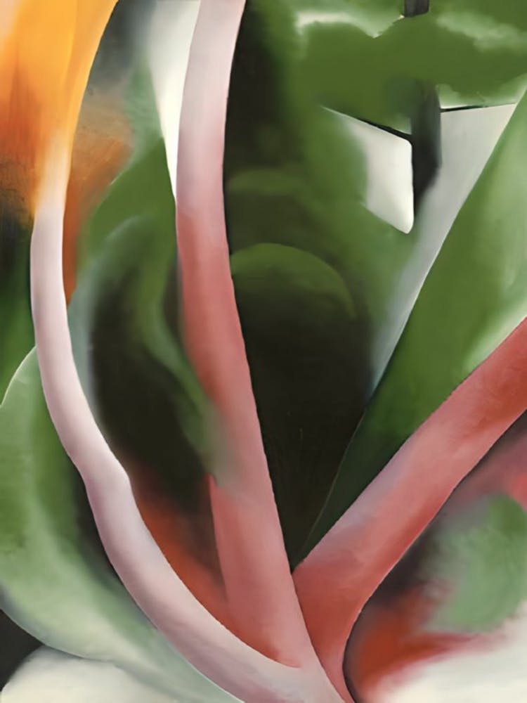 Georgia O'Keeffe - Birch and Pine Trees Pink ,1925