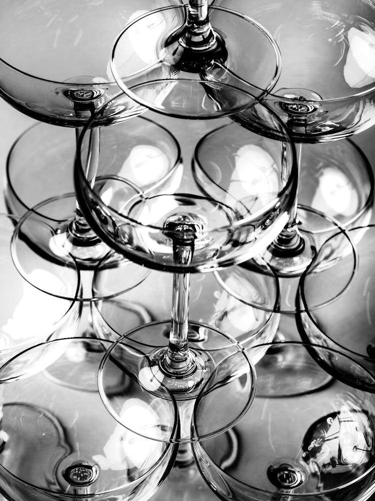 Champagne Glasses Black and White_2242704