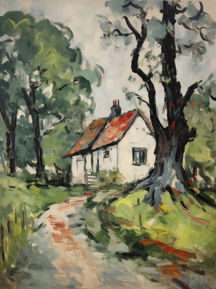 A Cottage In The English Country Side Painting 3