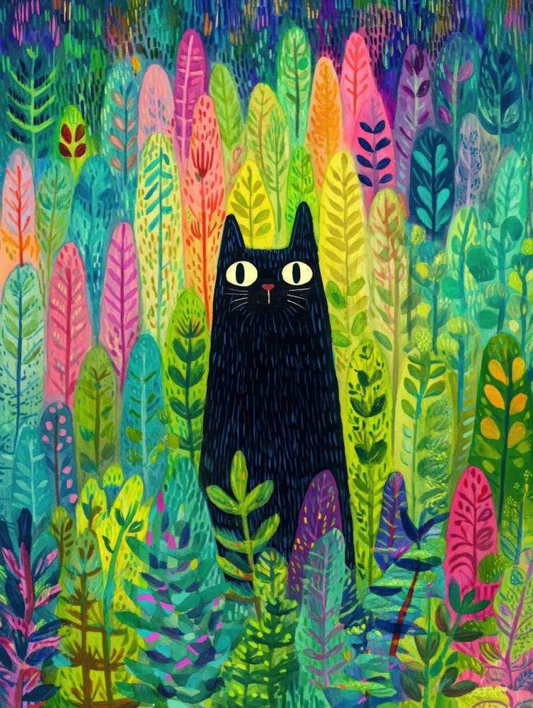 Cat In The Forest