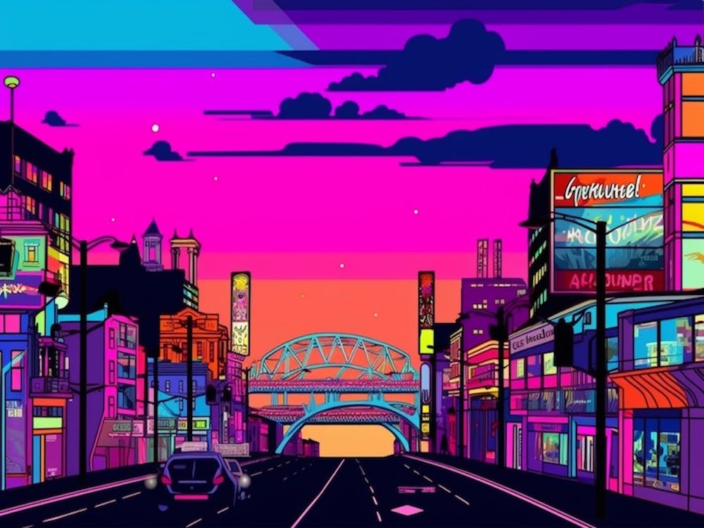 Newcastle Upon Tyne Skyline