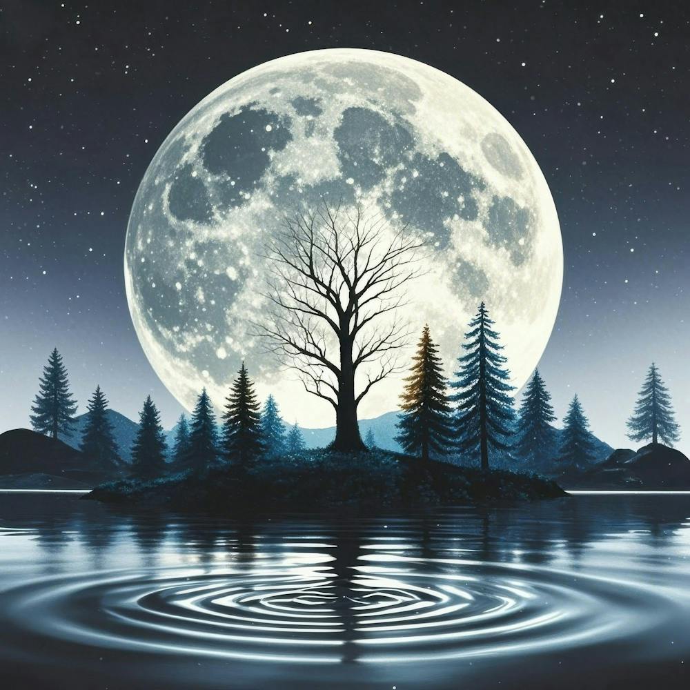 Full Moon Over Water 1