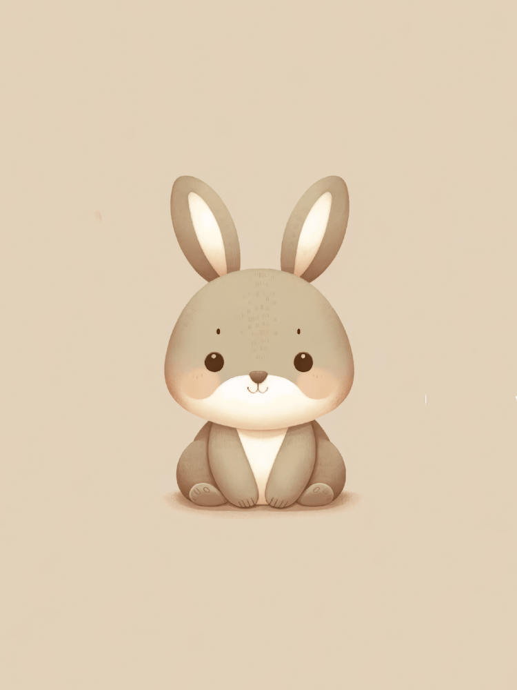 Personnage Lapin Mignon Art pour Chambre d'Enfant et Crèche