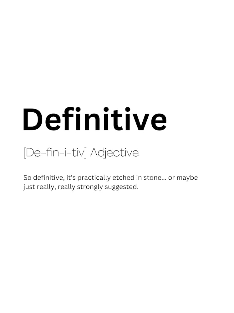 Definitive Definition Meaning