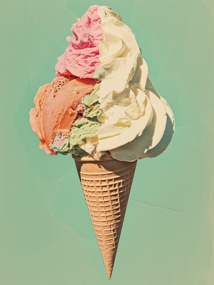 Kitsch Ice Cream Cone Collage 2