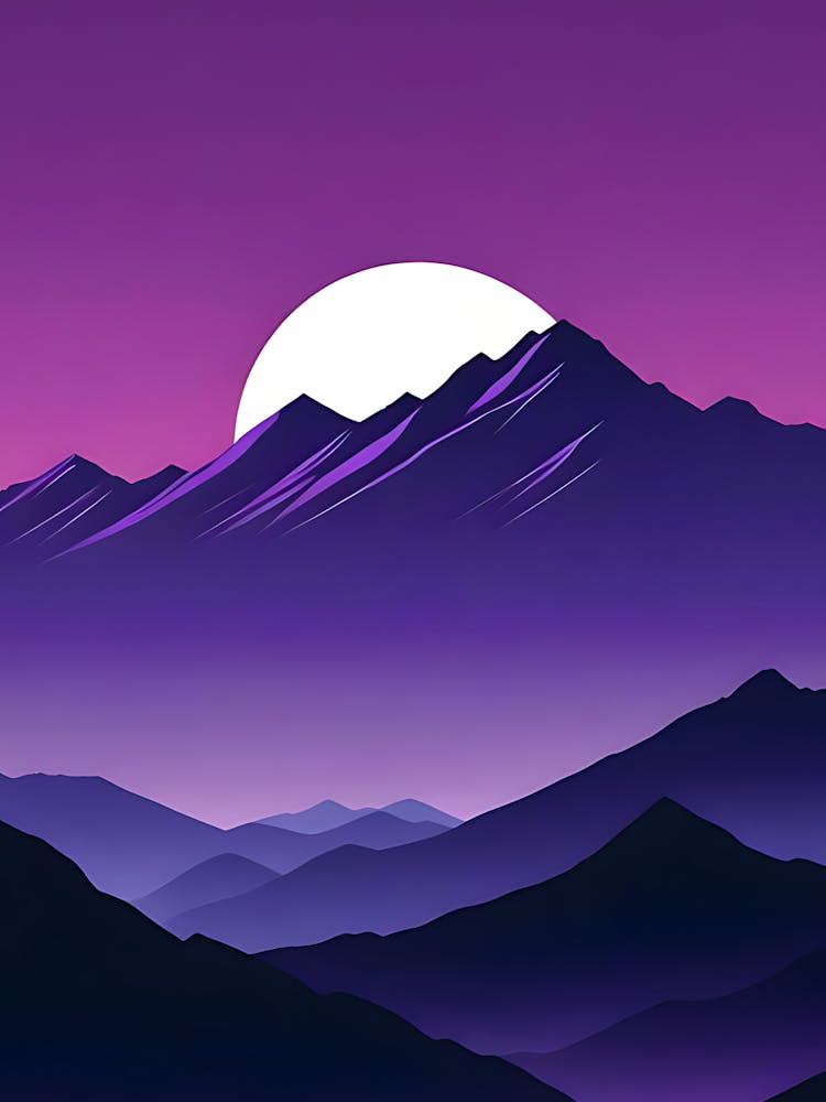 Purple Mountain Landscape