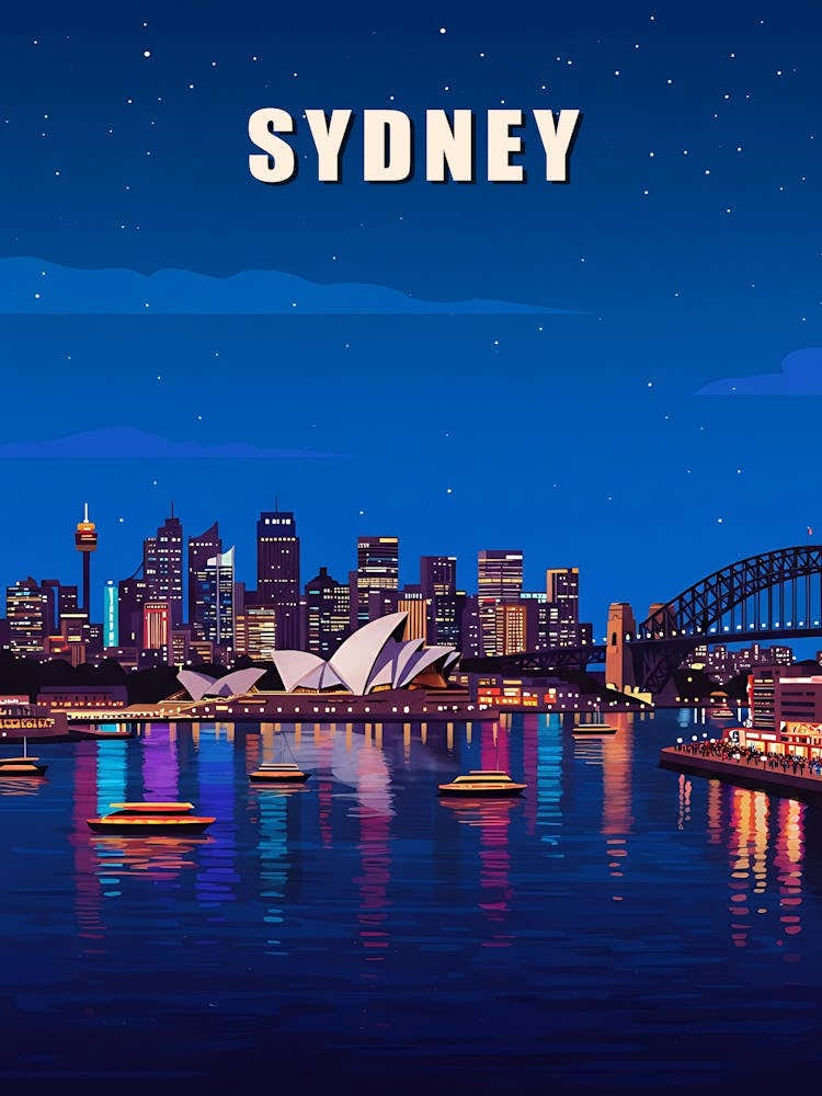 Sydney Vintage Travel Poster 32