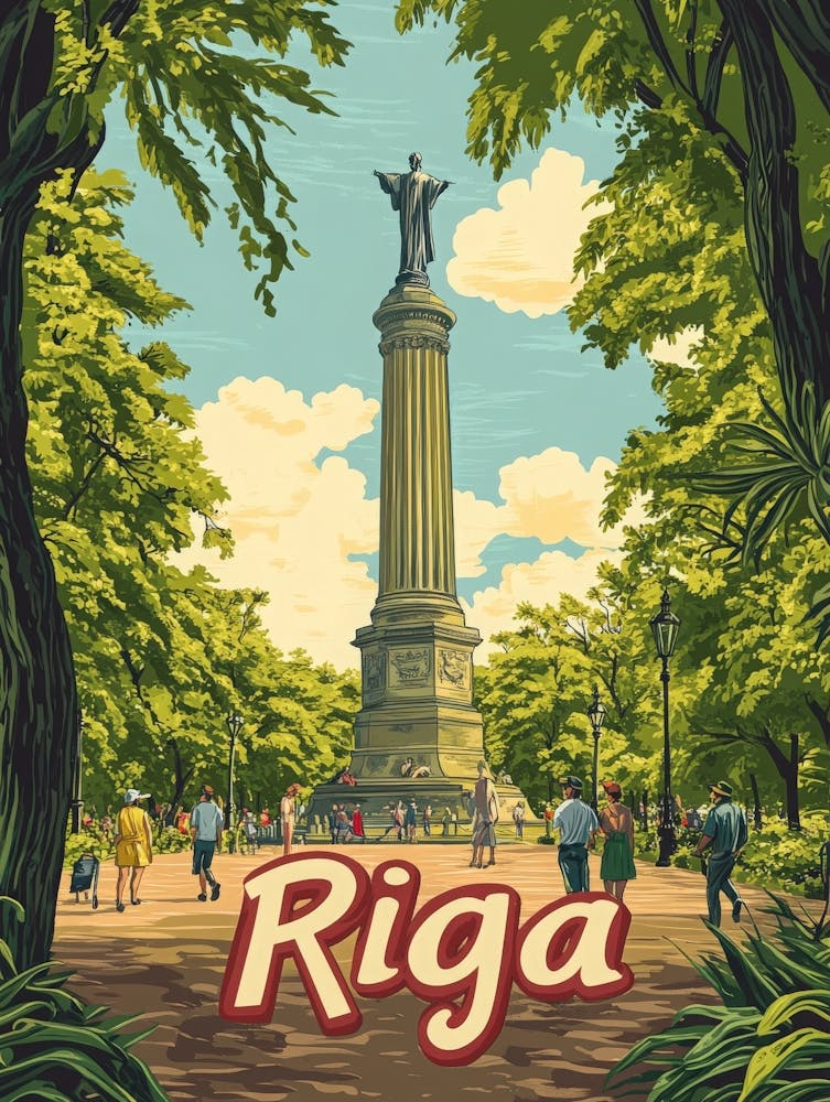 Aihrgdesign A Retro Travel Poster For Riga 6
