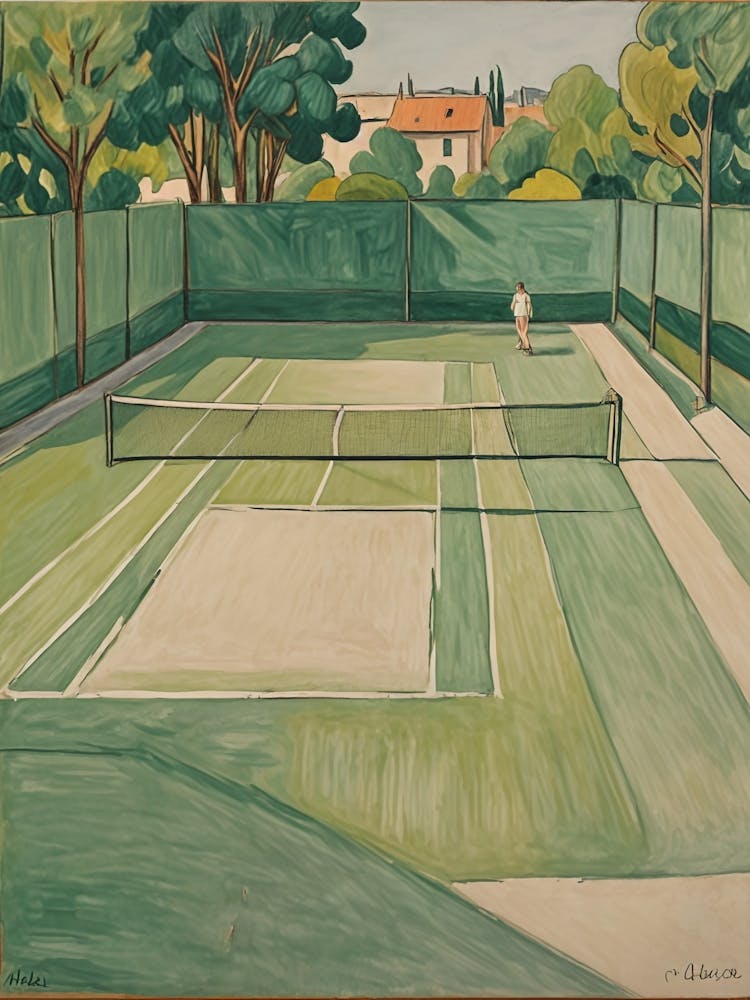 Abstract Tennis Court