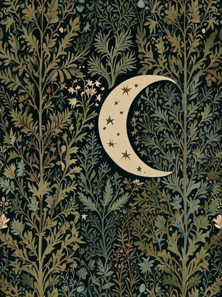 William Morris Moon And Flowers 18