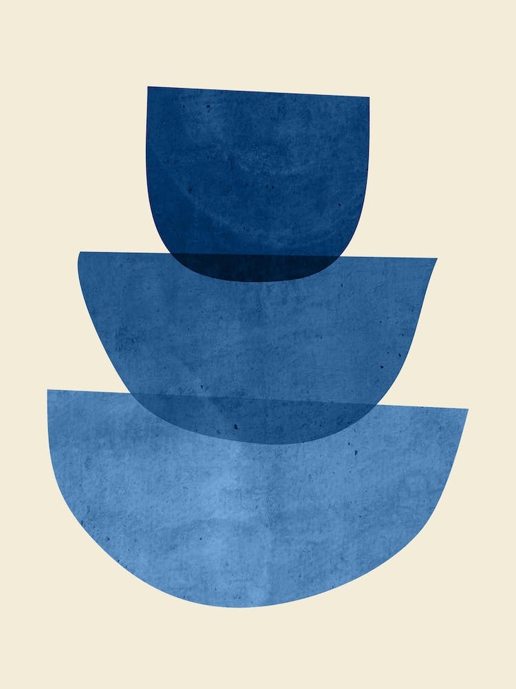Abstract Cobalt Blue Shapes