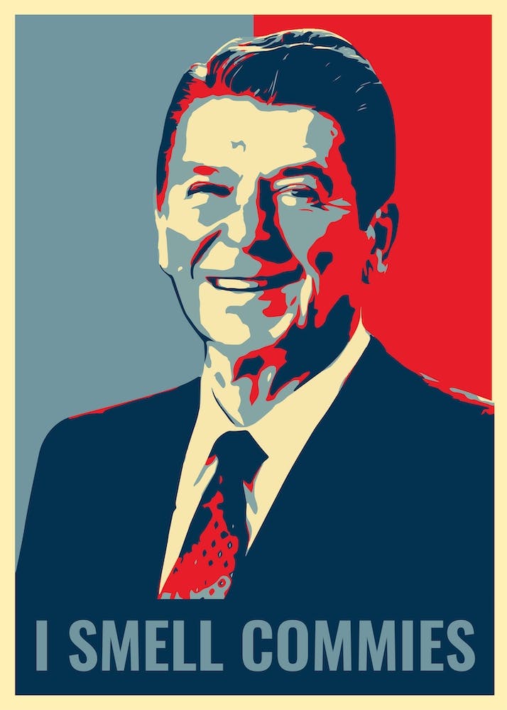 Smell Commies - Ronald Reagan