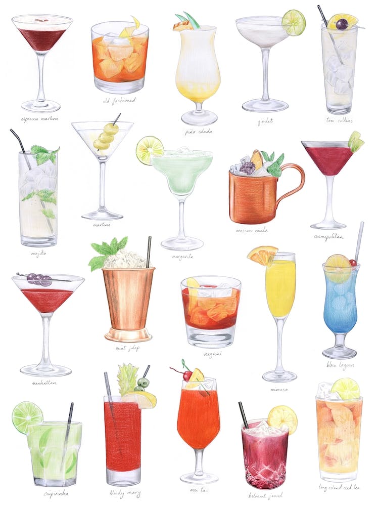 Cocktails Colourful