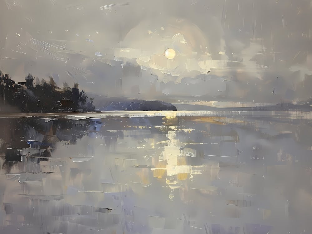 Sunset Over The Lake 4