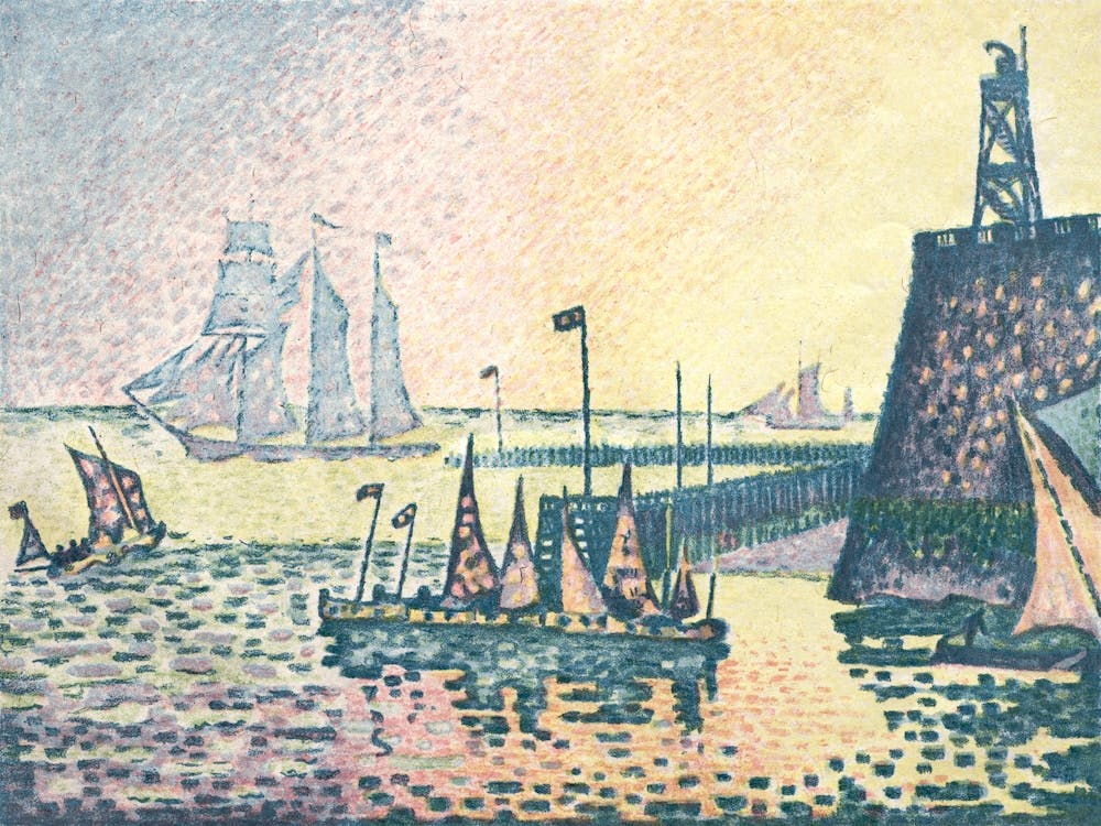 Evening, The Jetty At Vlissingen (1898), Paul Signac