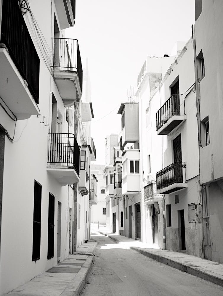 Cartagena, Spain, Black And White Old Photo 3