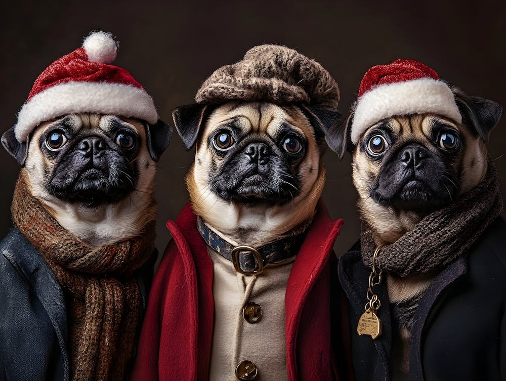Christmas Pugs 2