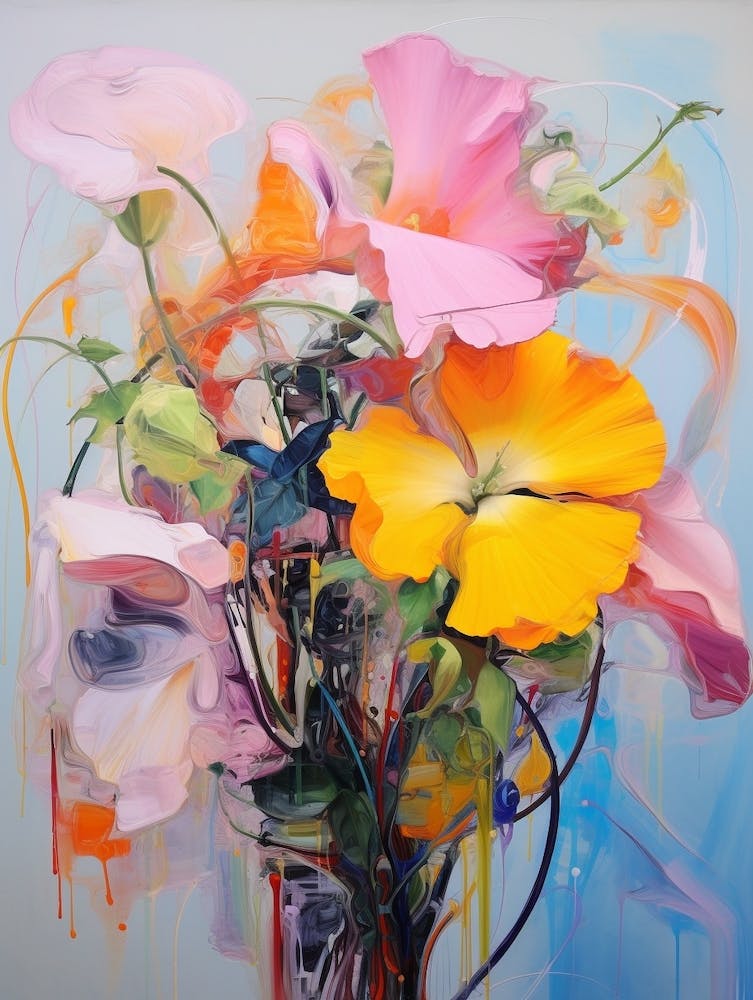 Abstract Flower Painting Petunia 2