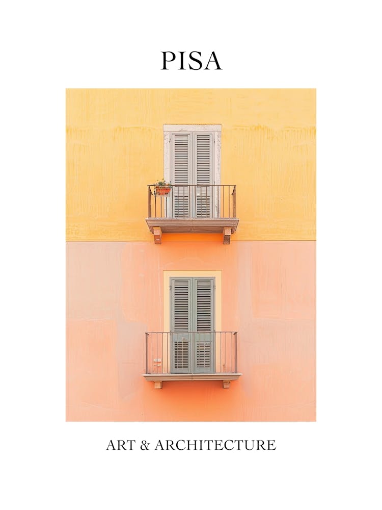 Pisa Travel And Architecture Poster 2