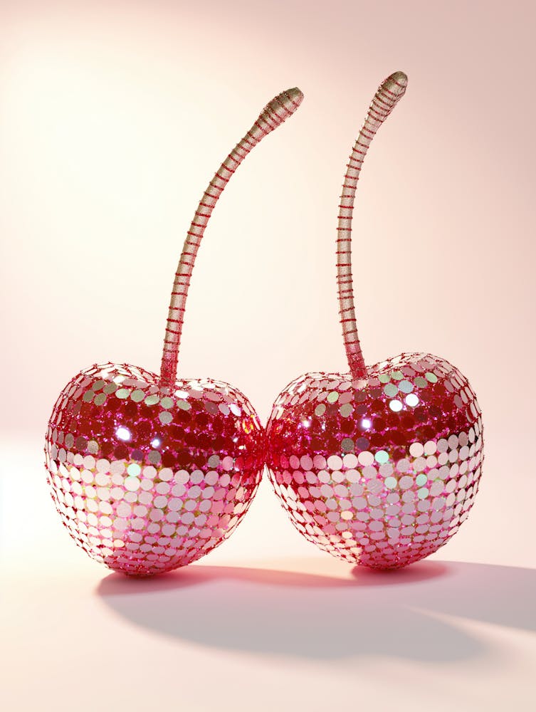 Disco Ball Red Cherries