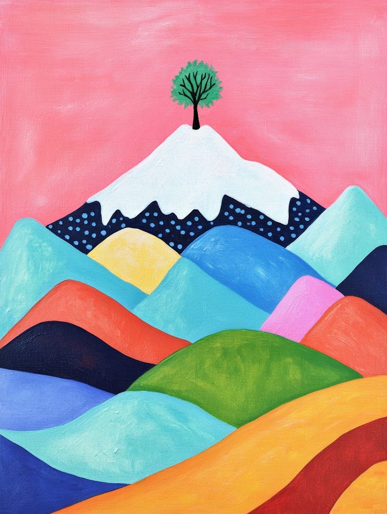 Tree On Top Of Mountain