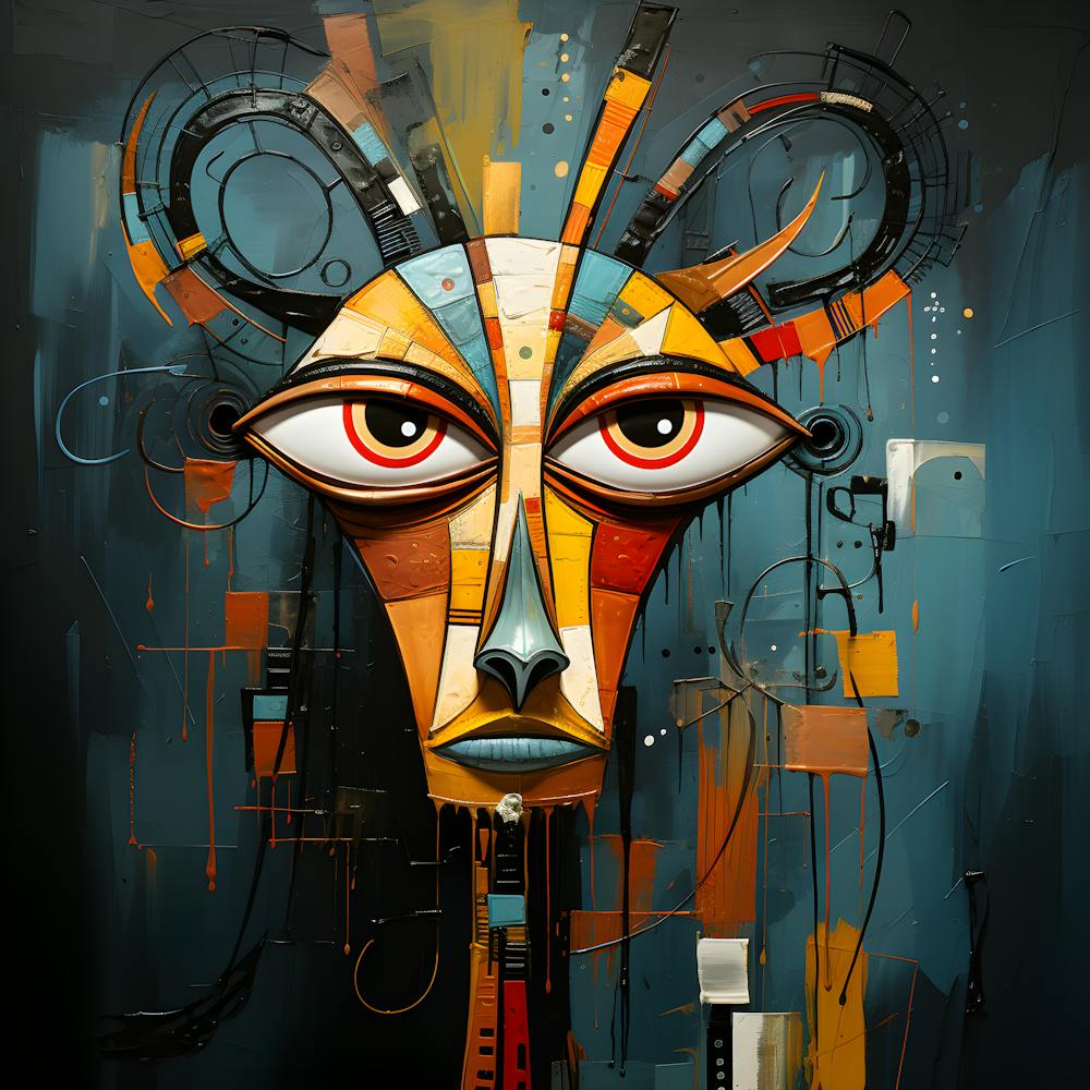 Ethereal Elegance Abstract Deer Portrait