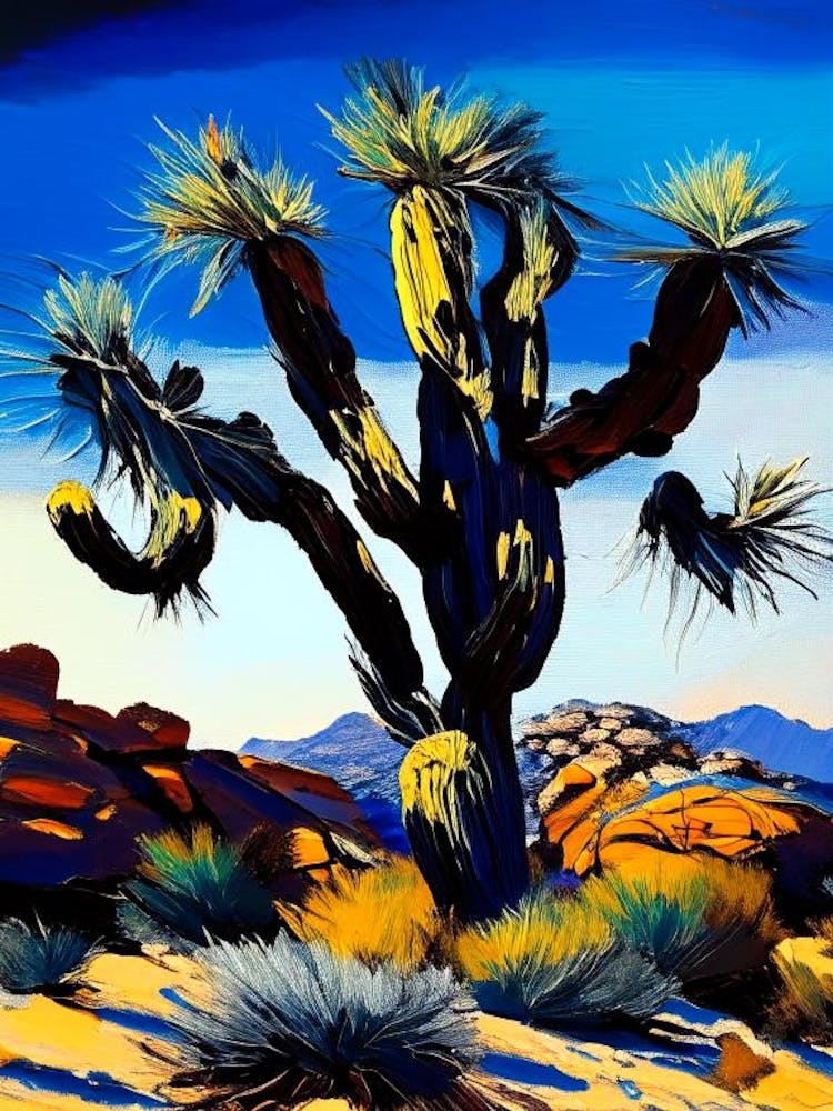 Joshua Tree In Rocky Landscape Nat Viga Style  (5)