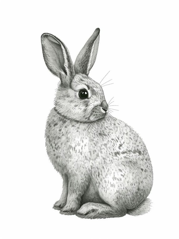 Silver Marten Rabbit Nursery Illustration 3