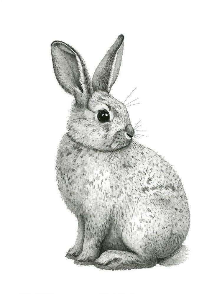 Silver Marten Rabbit Nursery Illustration 3