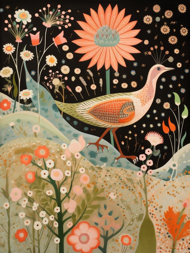 Kiwi 2 Detailed Bird Painting