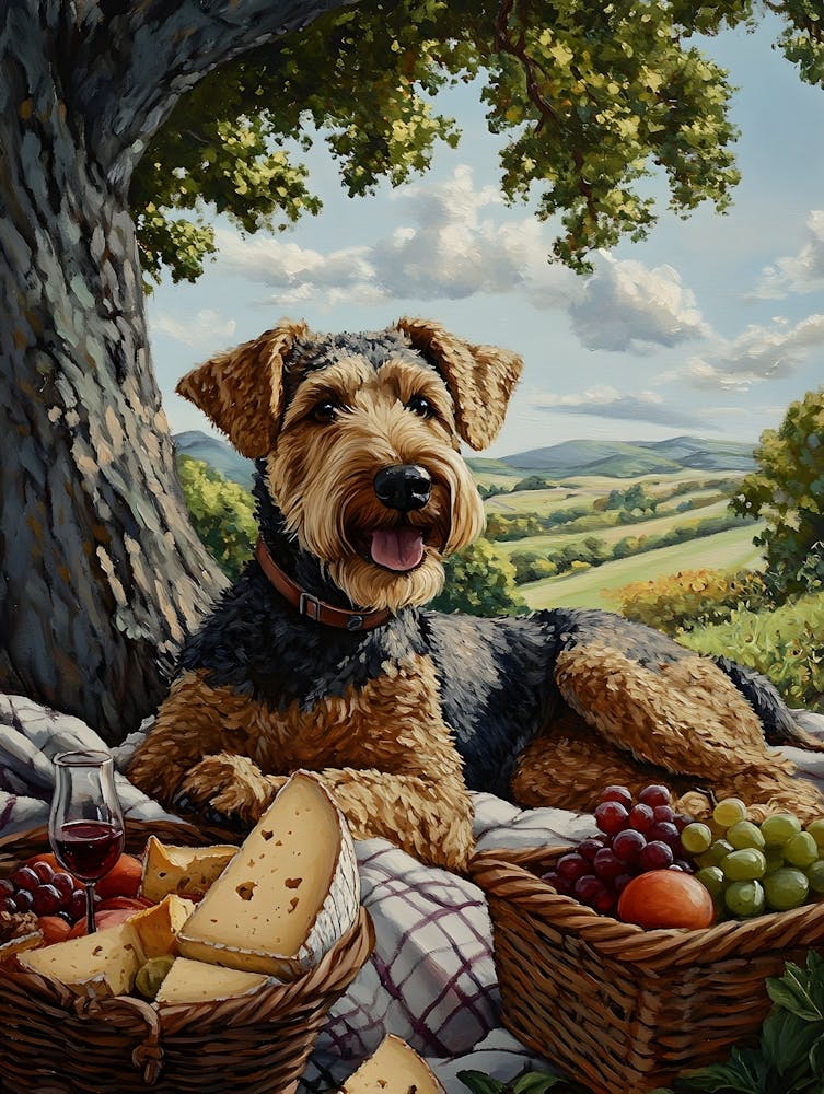 Classy Airedale At The Bar 16