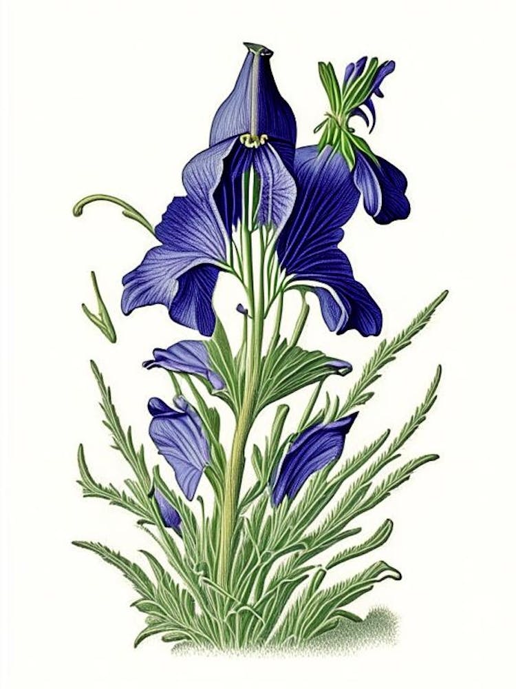 Marsh Bellflower Wildflower Vintage Botanical