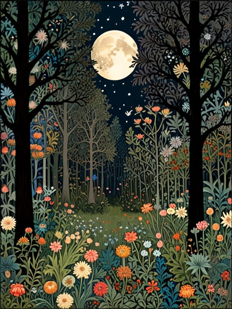 William Morris Moonlight In The Forest 215