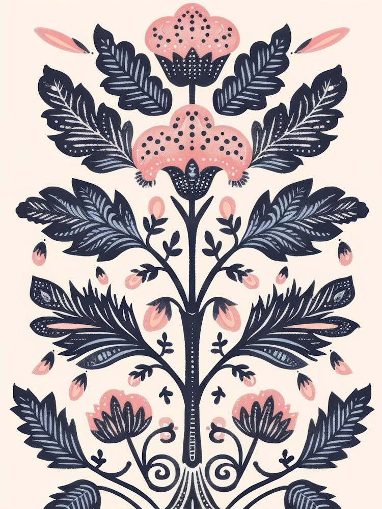 Pink And Blue Tree