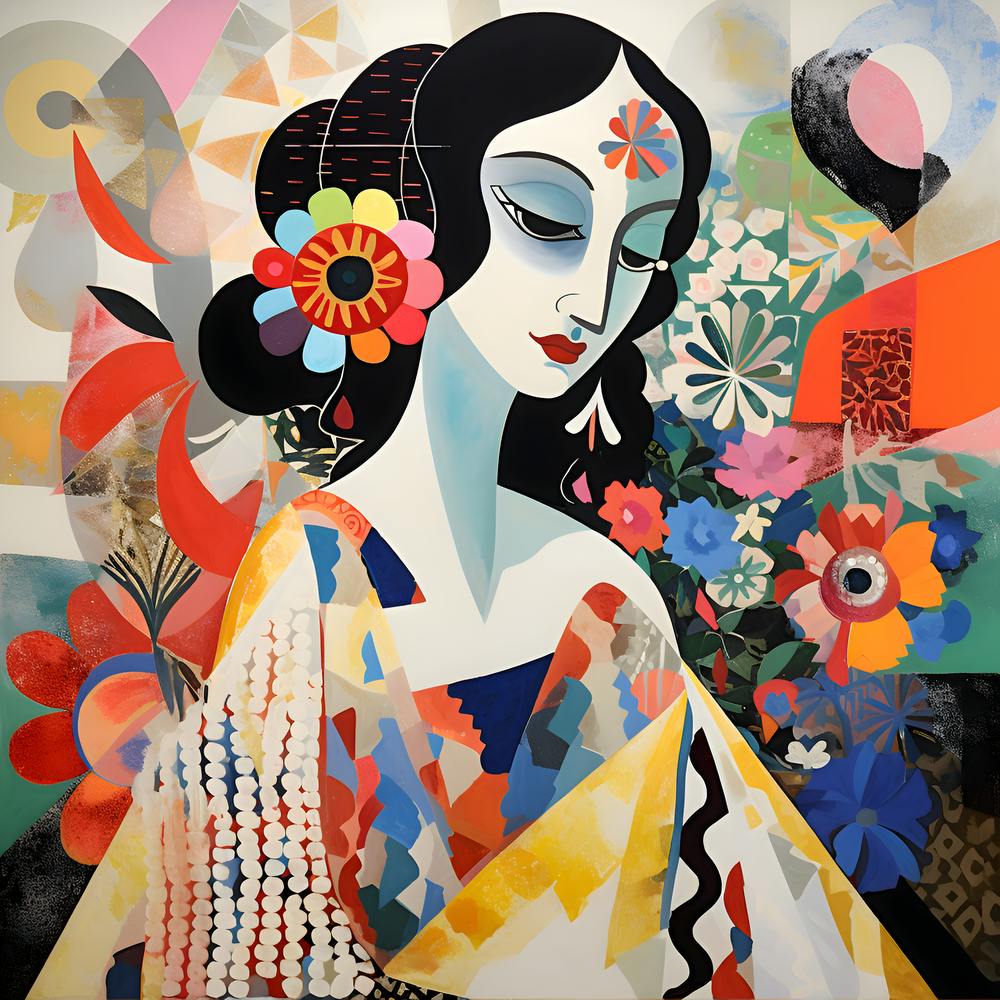 Abstract Asian Woman