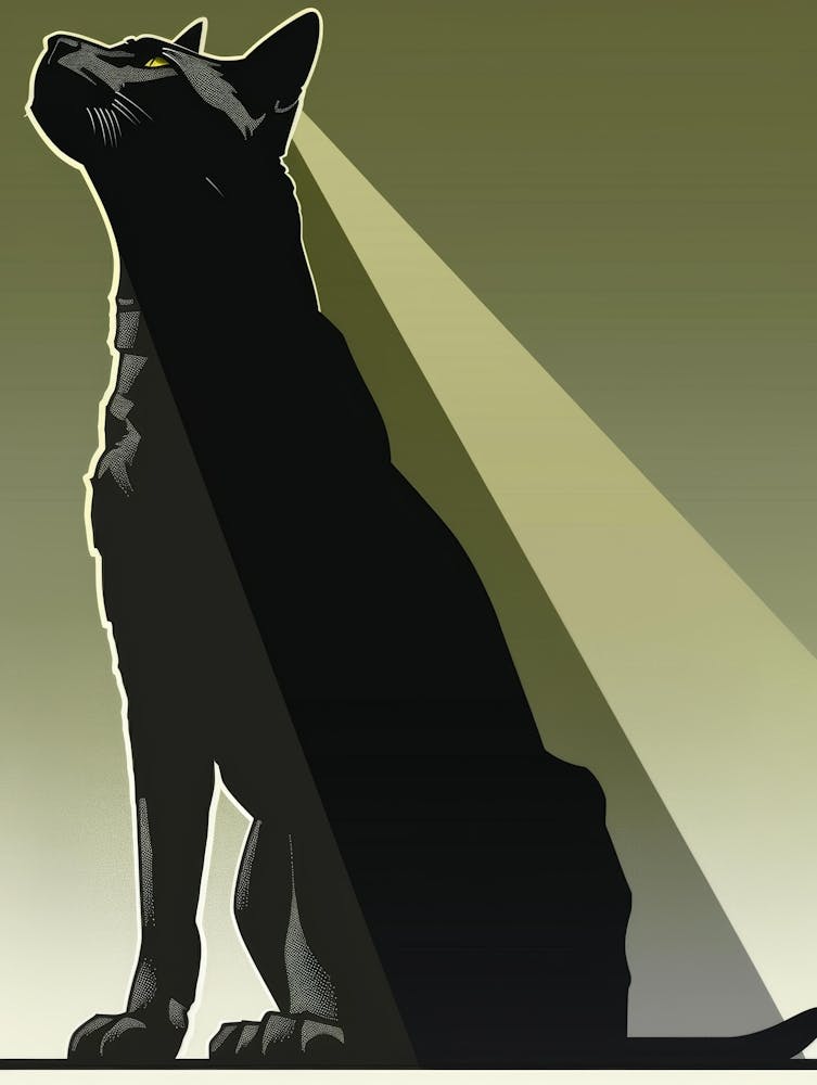Silhouette eines Hundes