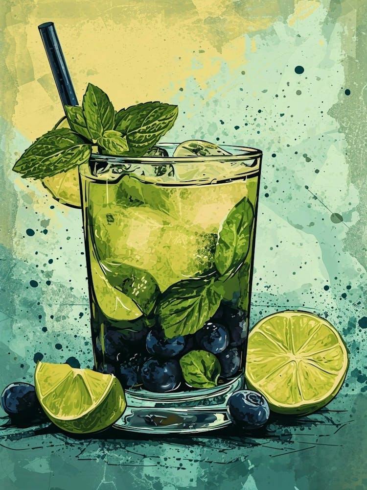 Caipirinha Watercolour Inspired 4