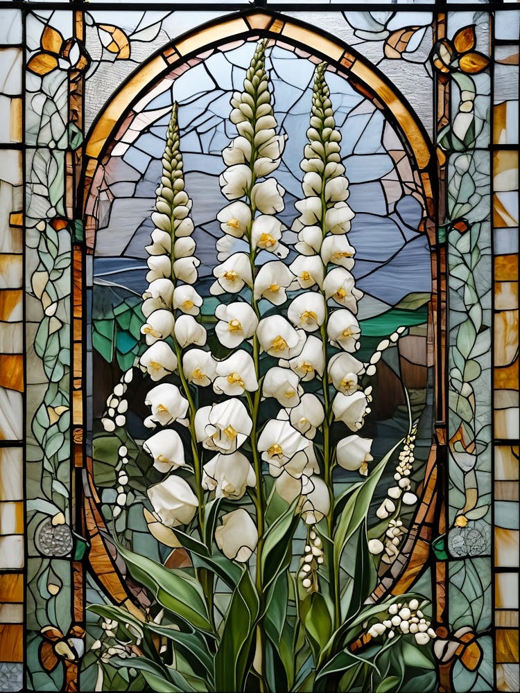 Stained Glass Foxgloves no2