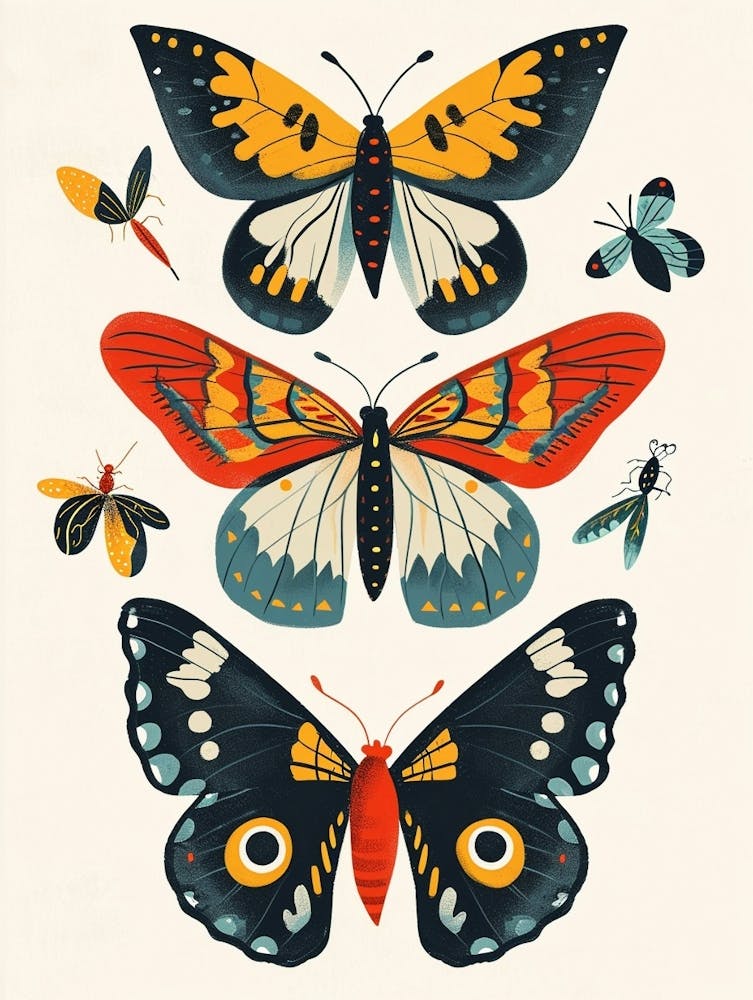 Colourful Insect Illustration Butterfly 7