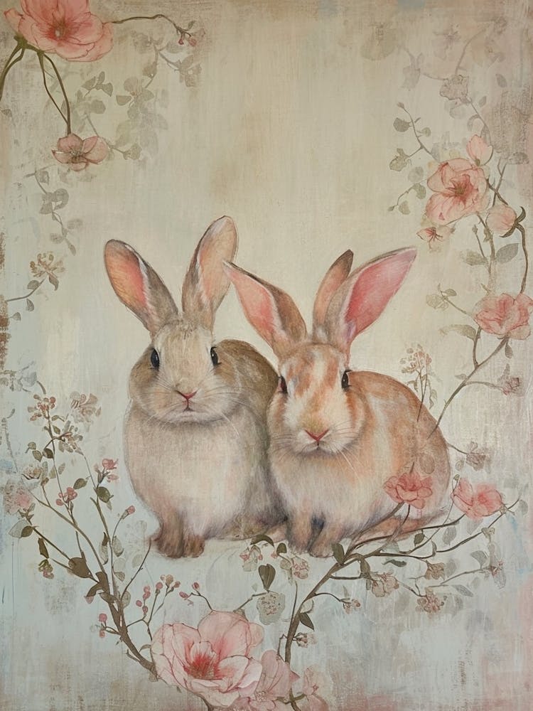 Kitsch Bunny Illustration 1