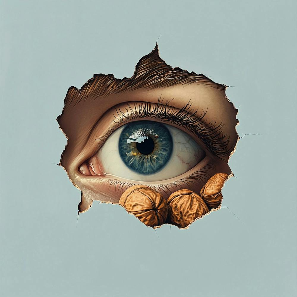 Auge der Walnuss