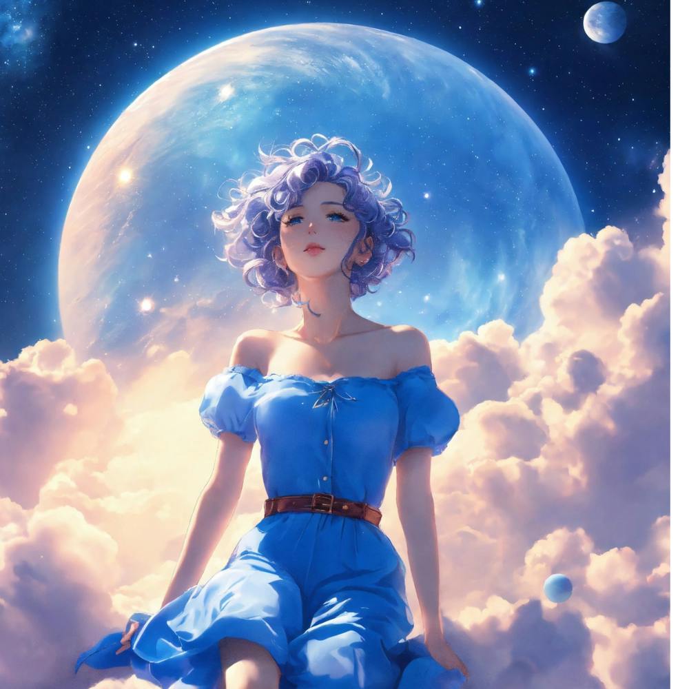 Girl With Blue Hair
