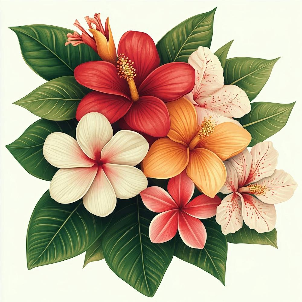 Hawaiian Flowers Art 1
