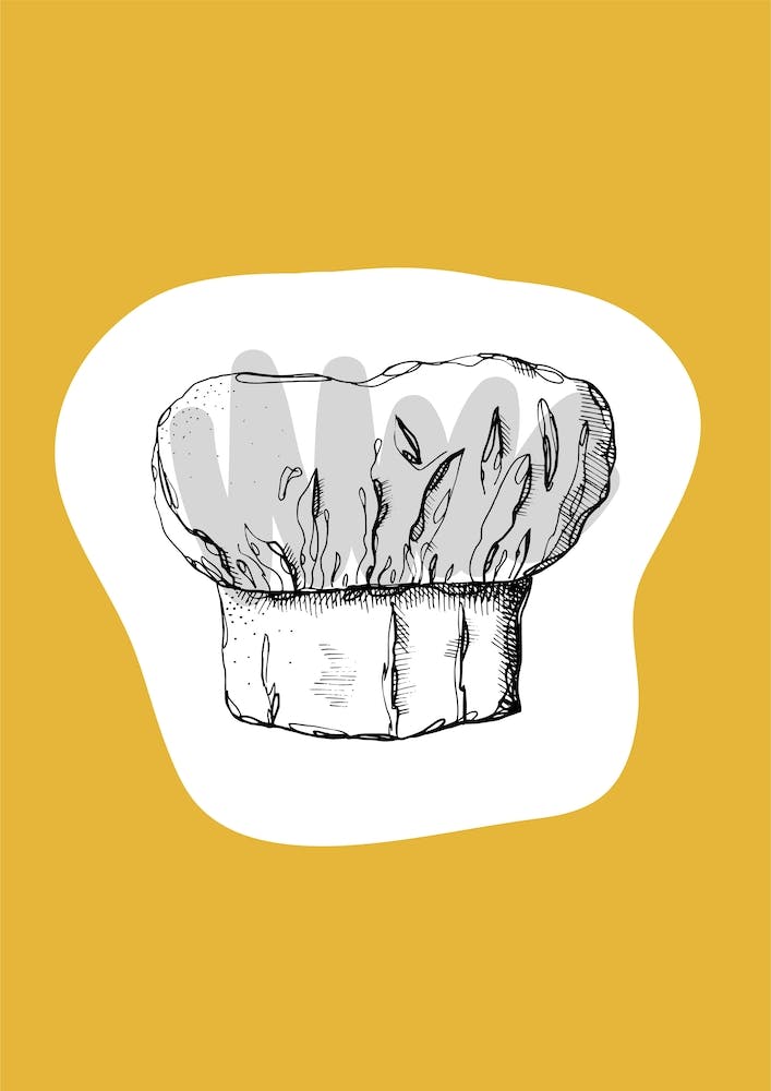 Kitchen Pop Chefs Hat Mustard